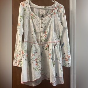 Joe Browns Cream Floral and Bird Midi Dress